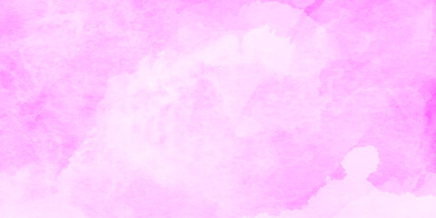 Minimal and modern hand drawn watercolor style for background, Paint leaks and ombre effects hand painted cloudy pink paper texture, watercolor background with space for text or image.