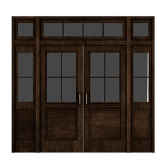 Door double vintage wood