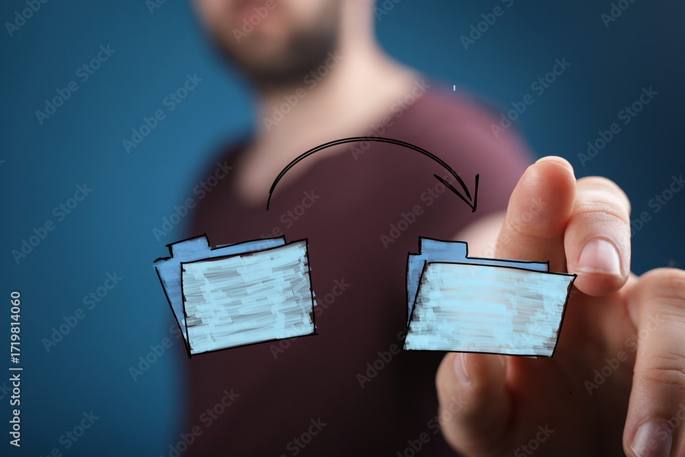 Poster digital data transfer, cloud storage, file sharing, online backup, secure access, efficient workflow