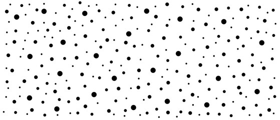 Random dots texture. Polka dot background. Abstract wallpaper. Black and white seamless pattern.