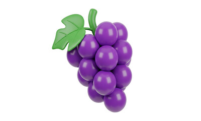 3D Grapes Illustration