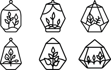 Stylish Home Decor Line Icons for Modern Interior Design Projects