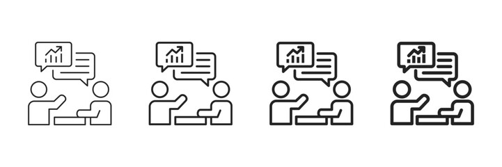 Consulting Icon Set Different Line Style Collection 