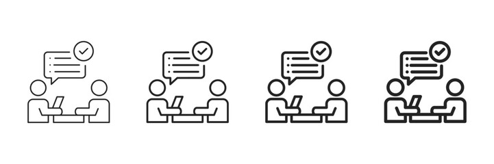 Assessment Icon Set Different Line Style Collection 