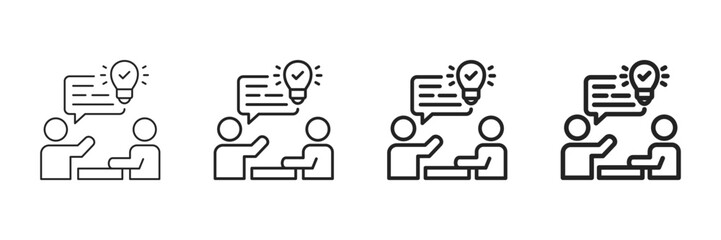 Suggestion Icon Set Different Line Style Collection 