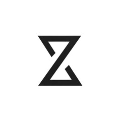 Minimalist Black Letter Z Logo Design on Isolated White Background