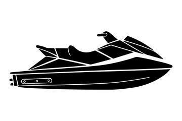  Jet ski watercraft vehicle transportation silhouette  
