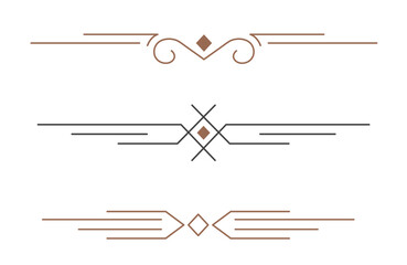 Set of Vintage decorative lines. text dividers. Line border. Lines separators, Borders, Vintage dividers, Underline elements. Vector illustration