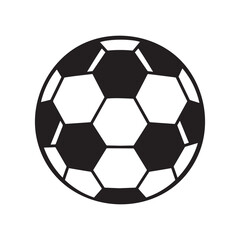 Fototapeta premium A black and white vector illustration of a soccer ball for sports education. 