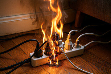Overloaded Power Strip Fire – Household Hazard