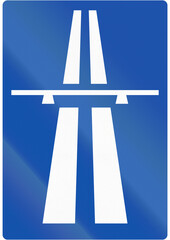 Historic road sign in Finland - Motorway (1962-1982)