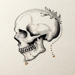 Detailed skull illustration