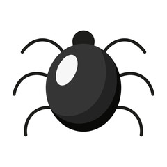 Simple black Spider vector illustration. Minimal Spider template design isolated transparent background. EPS 10