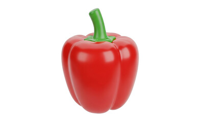 3D Red Bell Pepper Illustration