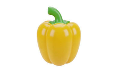 3D Yellow Bell Pepper Illustration