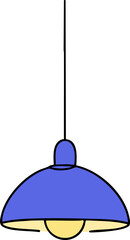 Blue Pendant Light Illustration