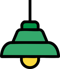 Green Pendant Lamp Illustration