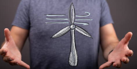 Eco-friendly energy, sustainable power, wind power, renewable resources, green technology,...