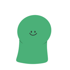 funny green monster. Dinosaur, funny cartoon dinosaur.