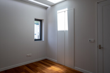 empty room with door