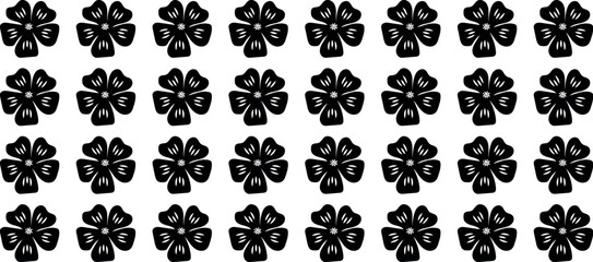Vibrant Flower Icon Collection – A Black Set of Vector Illustrations for Creative Designs