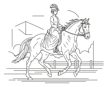 Woman Riding Sidesaddle