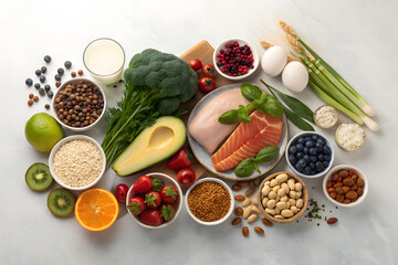 Market-style spread of healthy ingredients