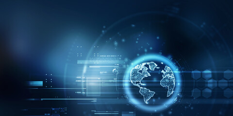 2d illustration world map abstract background