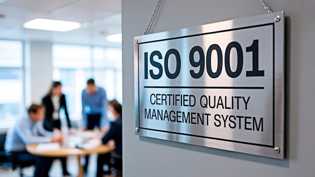 ISO 9001 Certified Quality Management System in an office. 