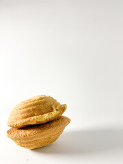 Crispy cookies isolated on white background. Fresh crispy cookies are an old school snack in Indonesia.