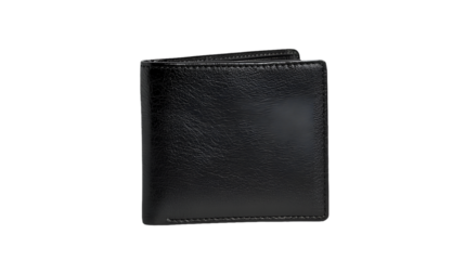 Black leather wallet isolated on white background for fashion accessory money and men style design illustration