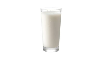 Glass of milk isolated on white background for dairy nutrition health beverage and breakfast design illustration