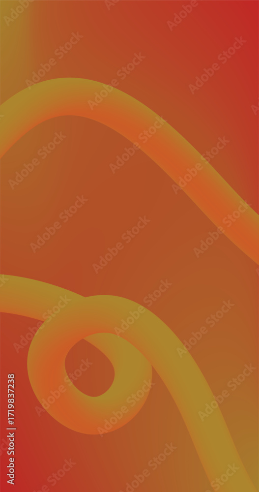 Aufkleber abstract orange gradient background with fluid lines and copy space