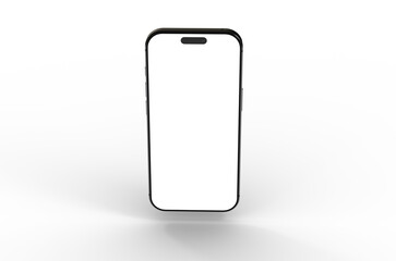 High-quality photo of a modern smartphone with a blank screen, perfect for app presentations or website mockups.