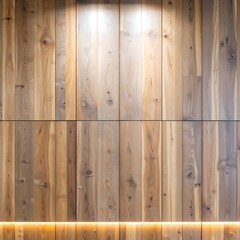 Wood panel wall with light accents