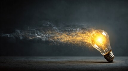 glowing bulb sparks energy idea