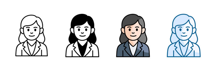 Accountant Icon Set Multiple Style Collection