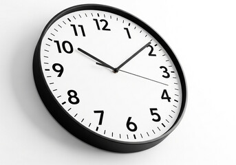 Close up of a wall clock isolated on white background