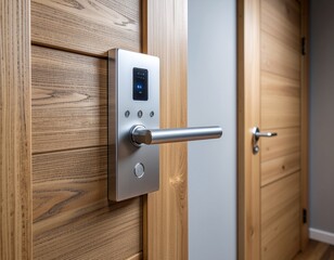 Gagang pintu dengan smart lock