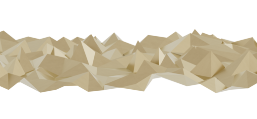 Modern abstract background. Beige low poly mountains, 3D render. Ideal for presentations, websites, and design projects.
