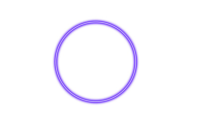 Glowing Neon Green Circle Isolated on White Background