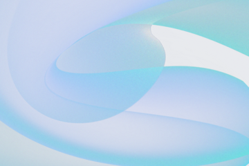 Abstract flowing teal and deep blue light streaks with luminous circles create a captivating digital art background evoking cosmic energy.