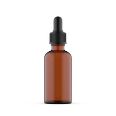 Matte Amber Glass Dropper Bottle