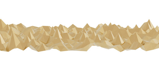 Abstract illustration of a beige low poly mountain range. Perfect for backgrounds, textures, and design projects.