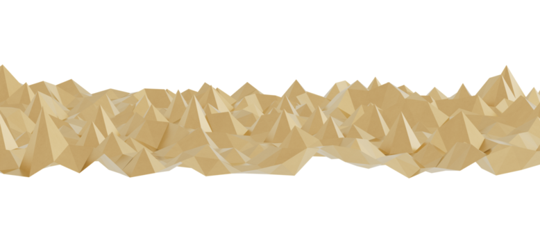 Abstract illustration of a beige low poly mountain range. Perfect for backgrounds, textures, and design projects.