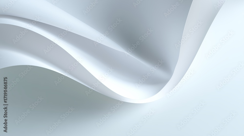 Aufkleber soft flowing white fabric creating elegant curves in a minimalist setting