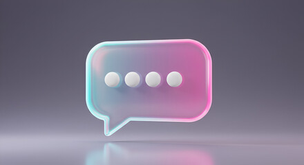 Vibrant Communication Bubble Waiting with Pending Message Indication