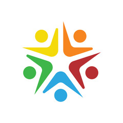 people team abstract logo modern style