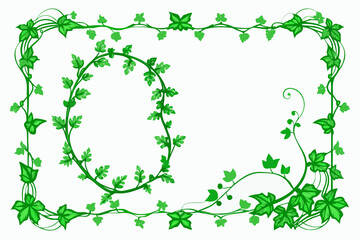 green floral border