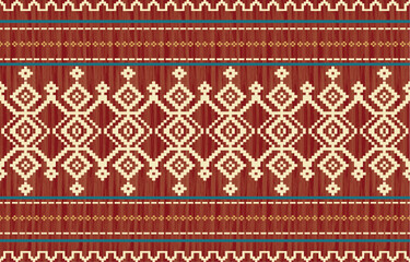 Geometric ethnic pattern seamless, Native American ethnic design, Southwestern decor design for background ,curtain, carpet, wallpaper, clothing, wrapping, Batik, vector illustration.